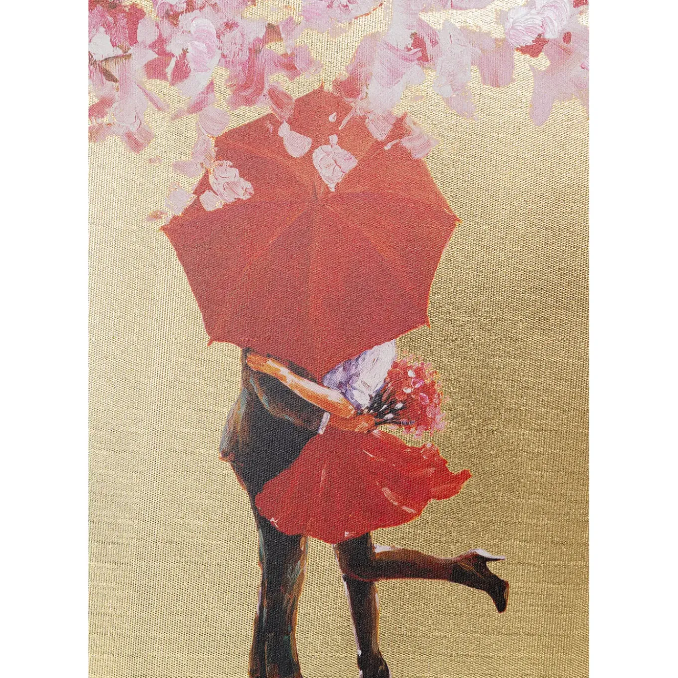 Tableau Touched Flower Couple Dore-Fuchsia 80X100C