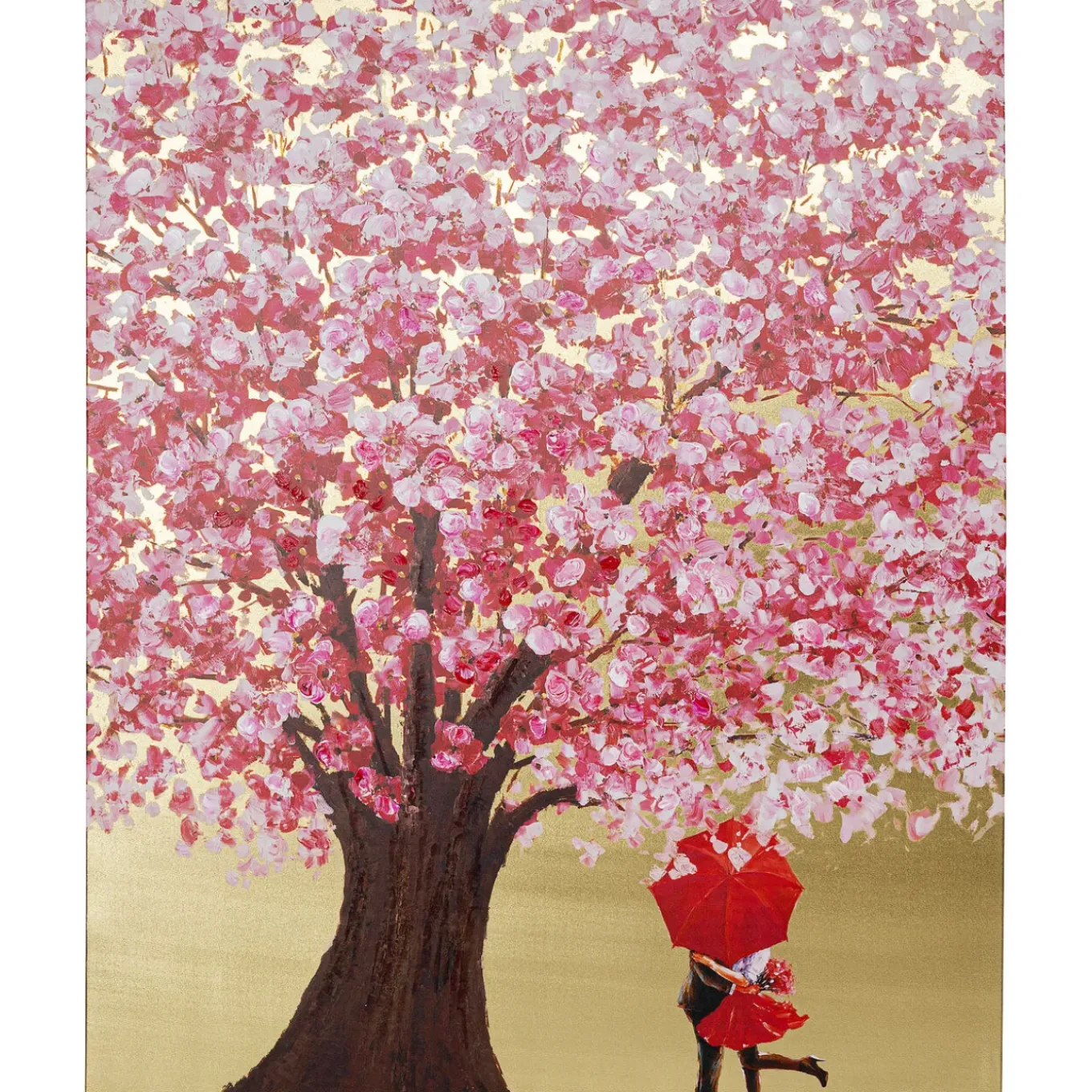 Tableau Touched Flower Couple Dore-Fuchsia 120X160