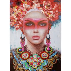Tableau Touched Red Eye Lady 90X140