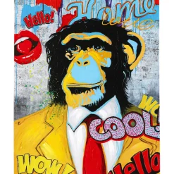 Tableau Touched Show Monkey 90X120Cm