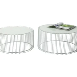 Tables Basses Wire Blanches (Set De 2)