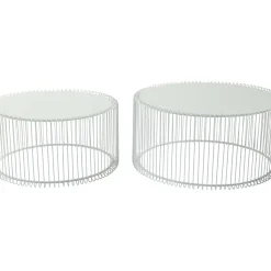 Tables Basses Wire Blanches (Set De 2)