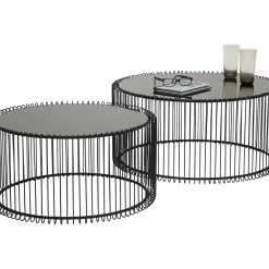 Tables Basses Wire Noir (Set De 2)