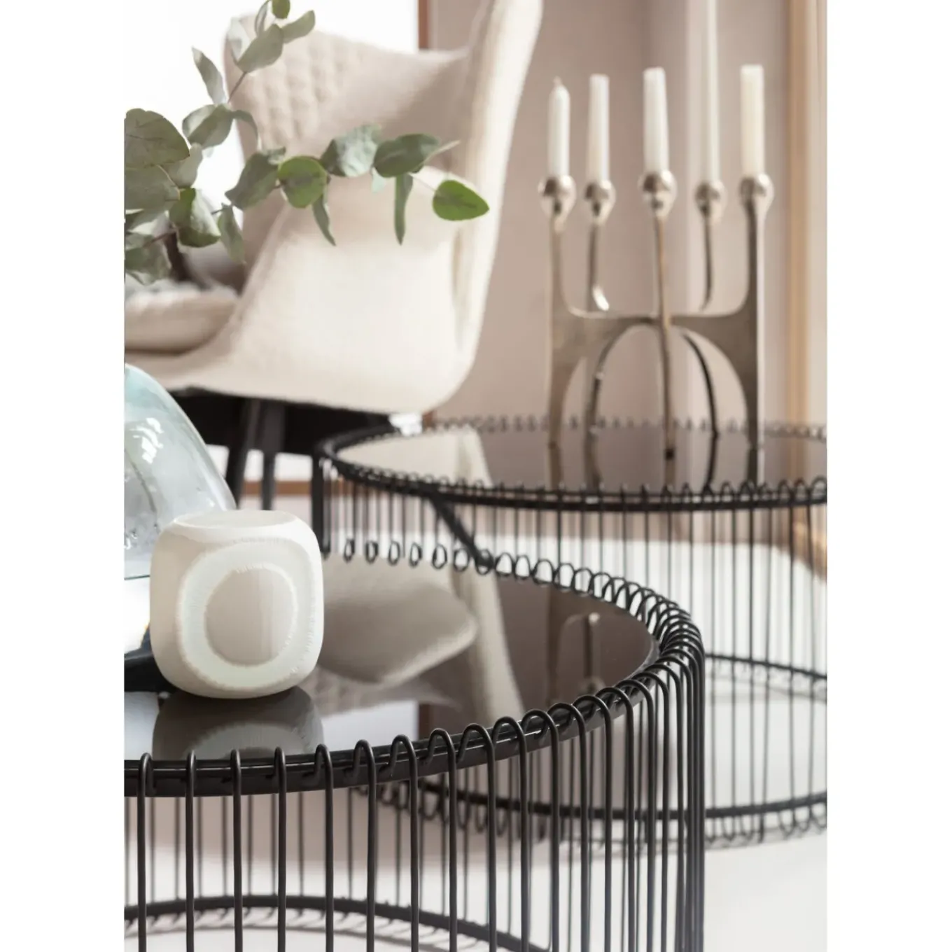 Tables Basses Wire Noir (Set De 2)
