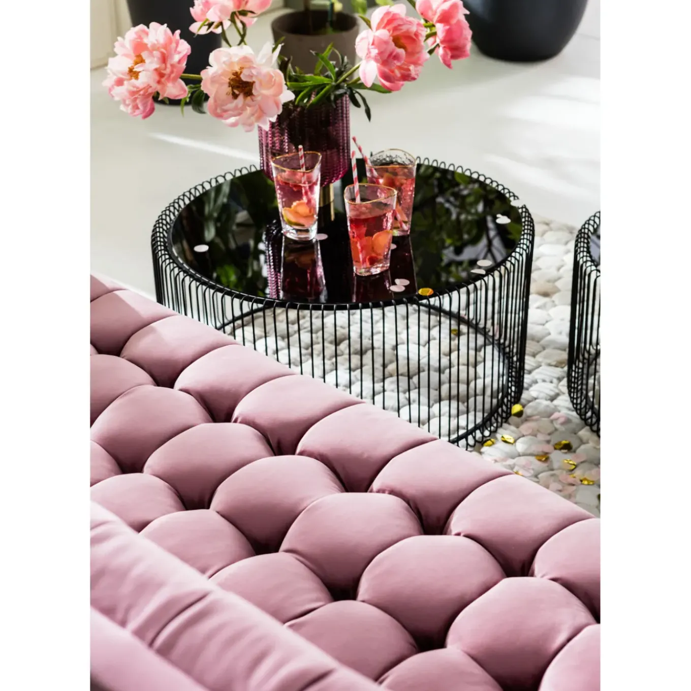 Tables Basses Wire Noir (Set De 2)