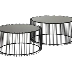 Tables Basses Wire Noir (Set De 2)