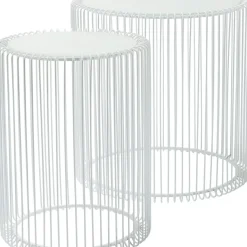 Tables D Appoint Wire Blanc O44Cm (2/Set)