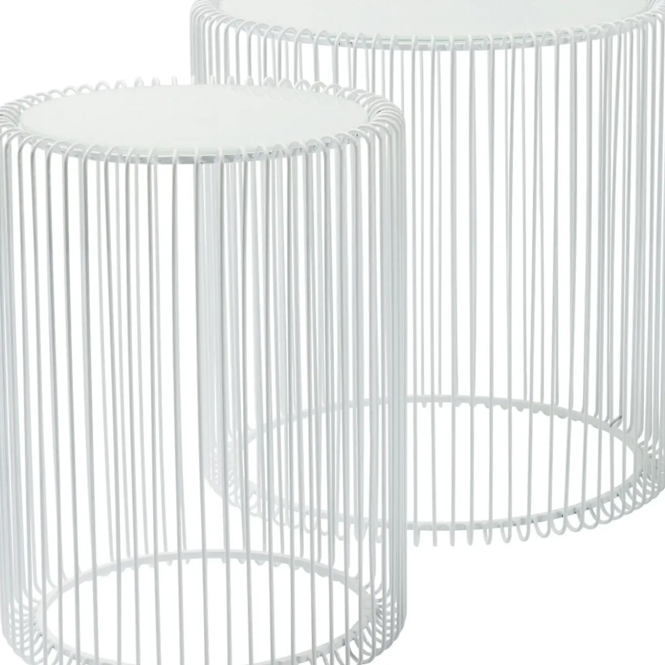 Tables D Appoint Wire Blanc O44Cm (2/Set)