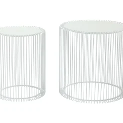 Tables D Appoint Wire Blanc O44Cm (2/Set)