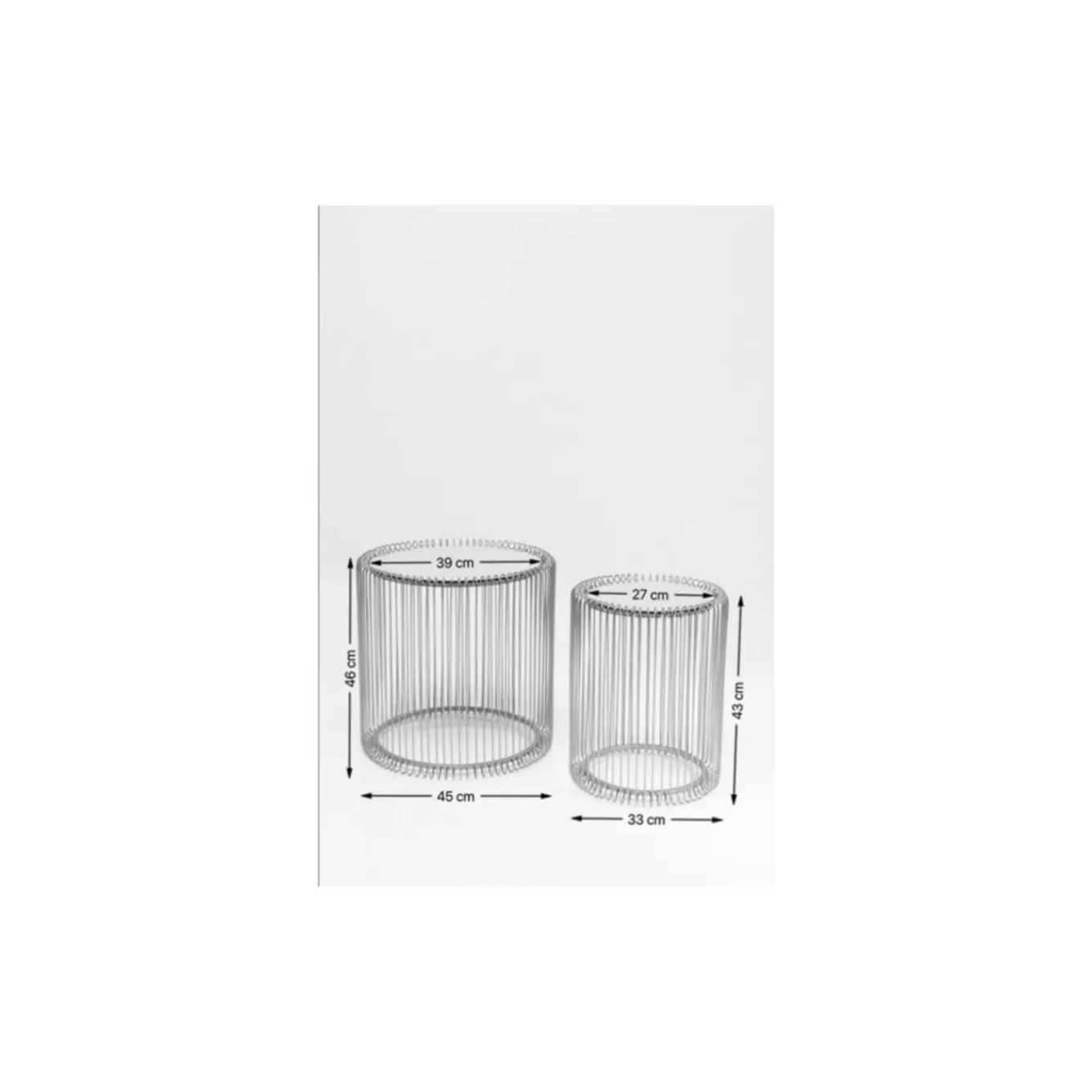 Tables D Appoint Wire Blanc O44Cm (2/Set)