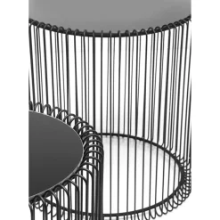 Tables D Appoint Wire Noir (Set/2) O44Cm