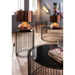 Tables D Appoint Wire Noir (Set/2) O44Cm