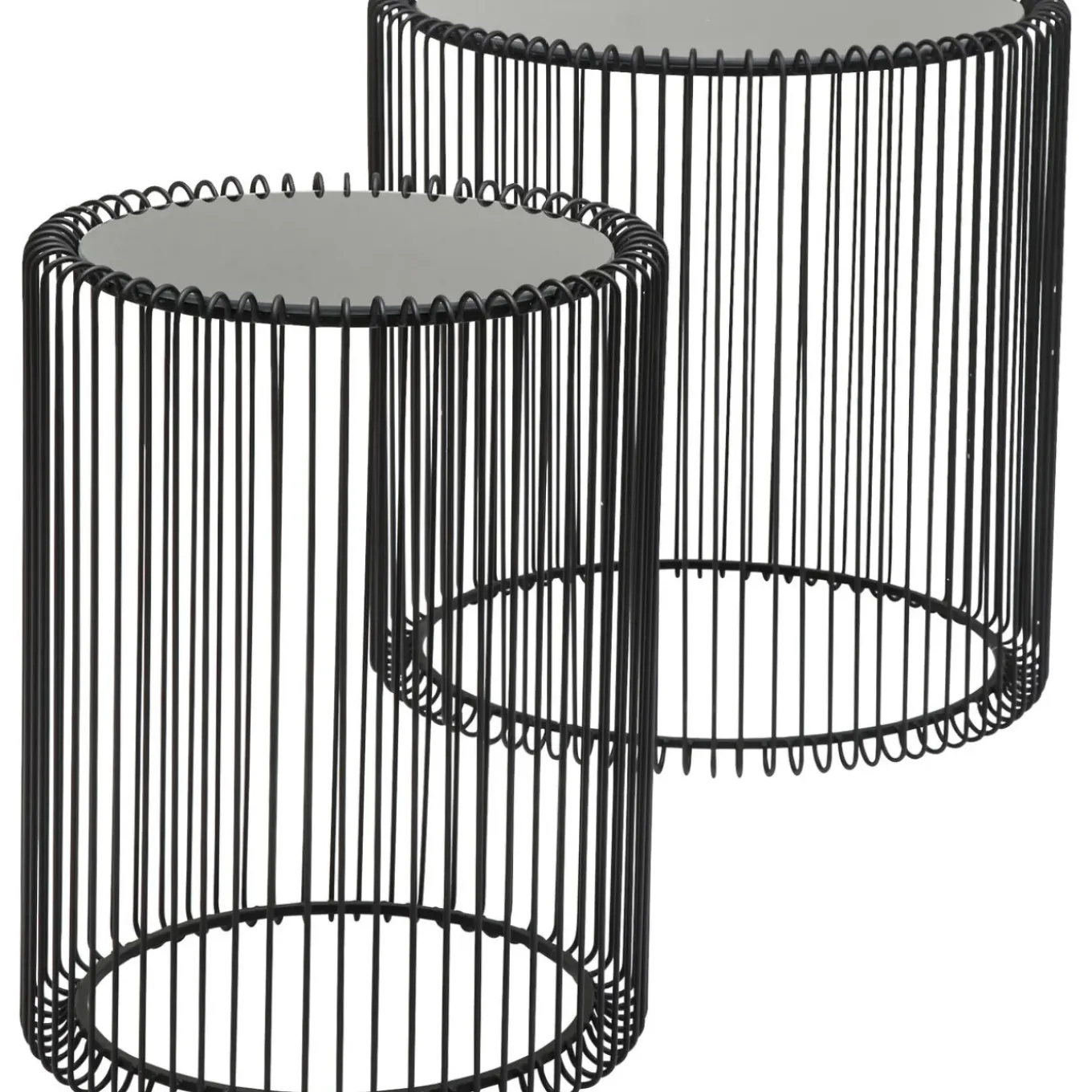 Tables D Appoint Wire Noir (Set/2) O44Cm