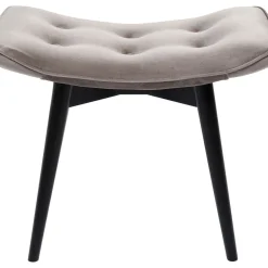 Tabouret Black Vicky Velours Gris 46X59Cm
