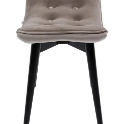 Tabouret Black Vicky Velours Gris 46X59Cm