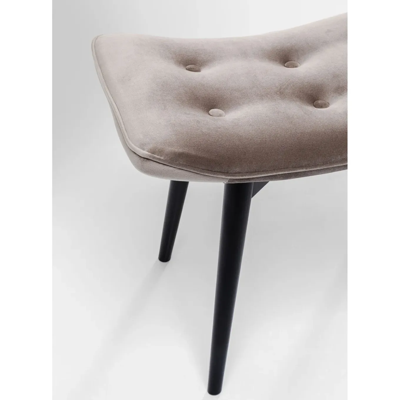 Tabouret Black Vicky Velours Gris 46X59Cm