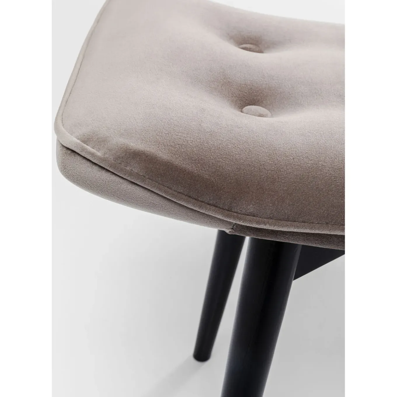 Tabouret Black Vicky Velours Gris 46X59Cm