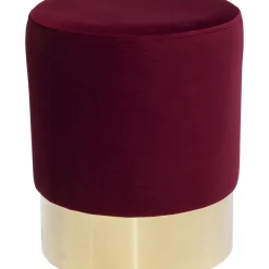 Tabouret Cherry Bordeaux Laiton O35Cm