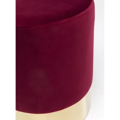 Tabouret Cherry Bordeaux Laiton O35Cm