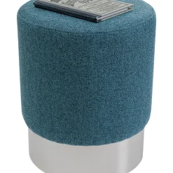 Tabouret Cherry Lina Bleu Argente O35Cm