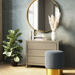 Tabouret Cherry Lina Bleu Clair Laiton O35Cm