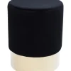 Tabouret Cherry Noir Laiton O35Cm