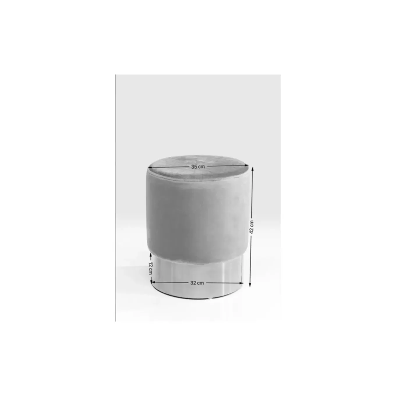 Tabouret Cherry Orange Laiton O35Cm