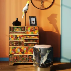 Tabouret Cherry Parrot Laiton O32Cm