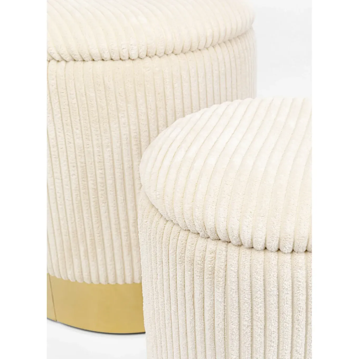 Tabouret Cherry Storage Cord Creme (2/Set)