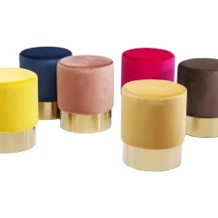 Tabouret Cherry Vieux Rose Laiton O35Cm