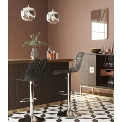 Tabouret De Bar Ornament Noir