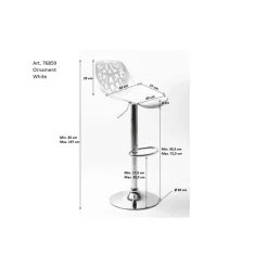 Tabouret De Bar Ornament Noir