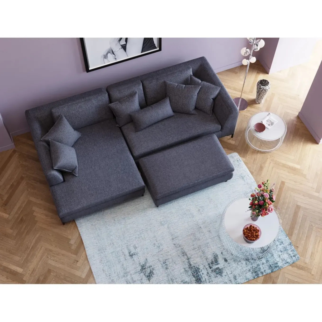 Tabouret Gianni Gris