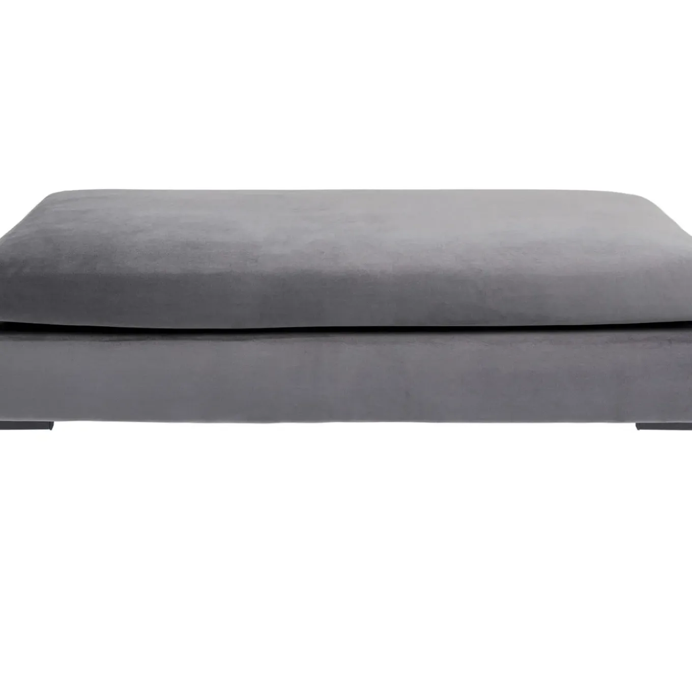 Tabouret Gianni Velours Gris Noir