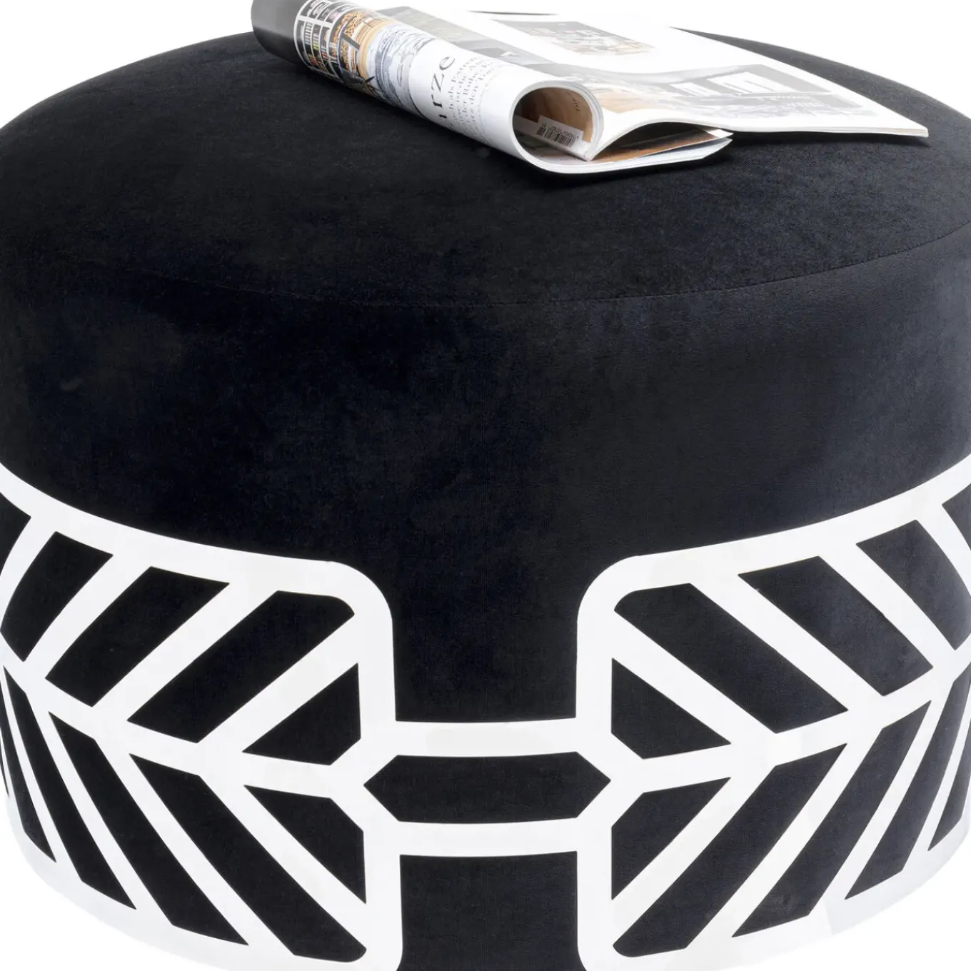 Tabouret Jenna Noir O61Cm