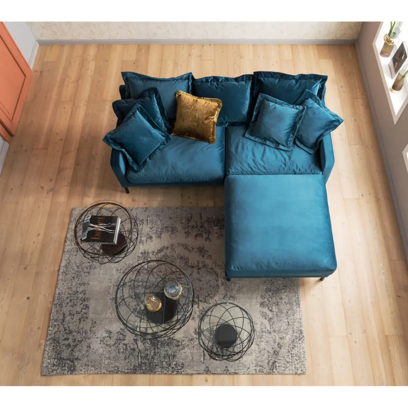 Tabouret Lullaby Petrole