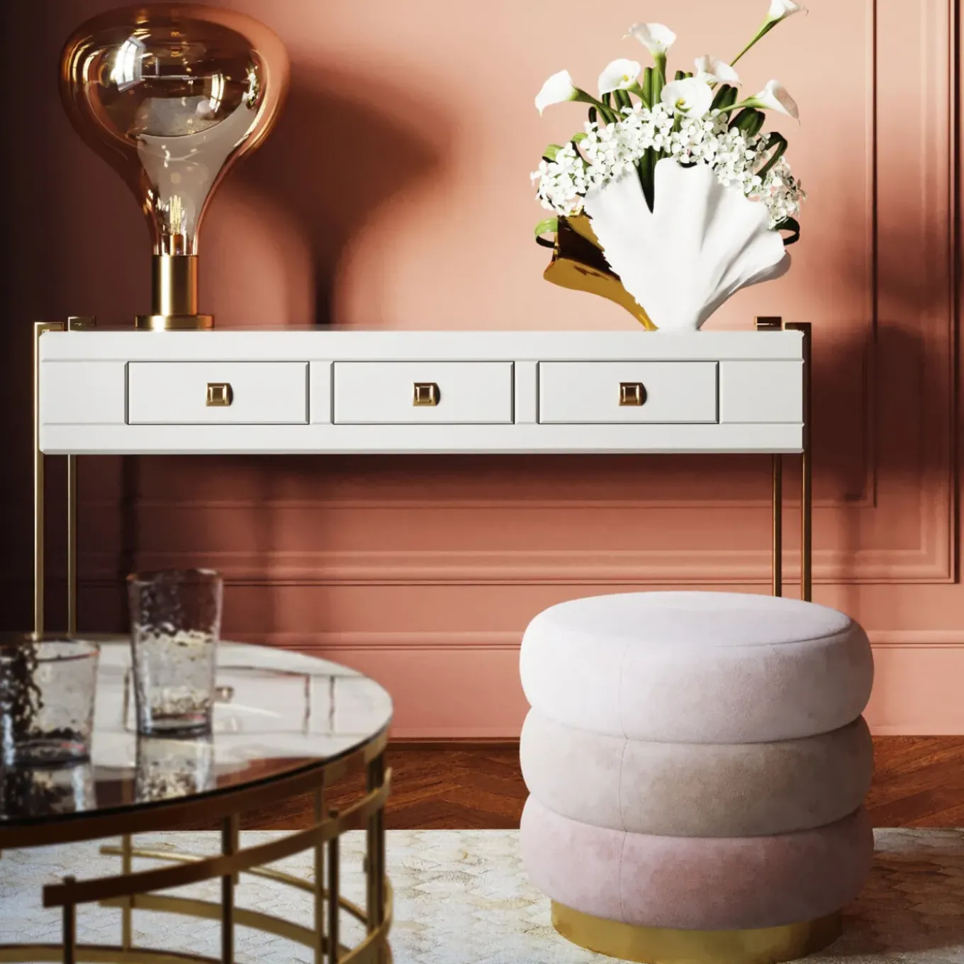Tabouret Sandwich Creme O45Cm