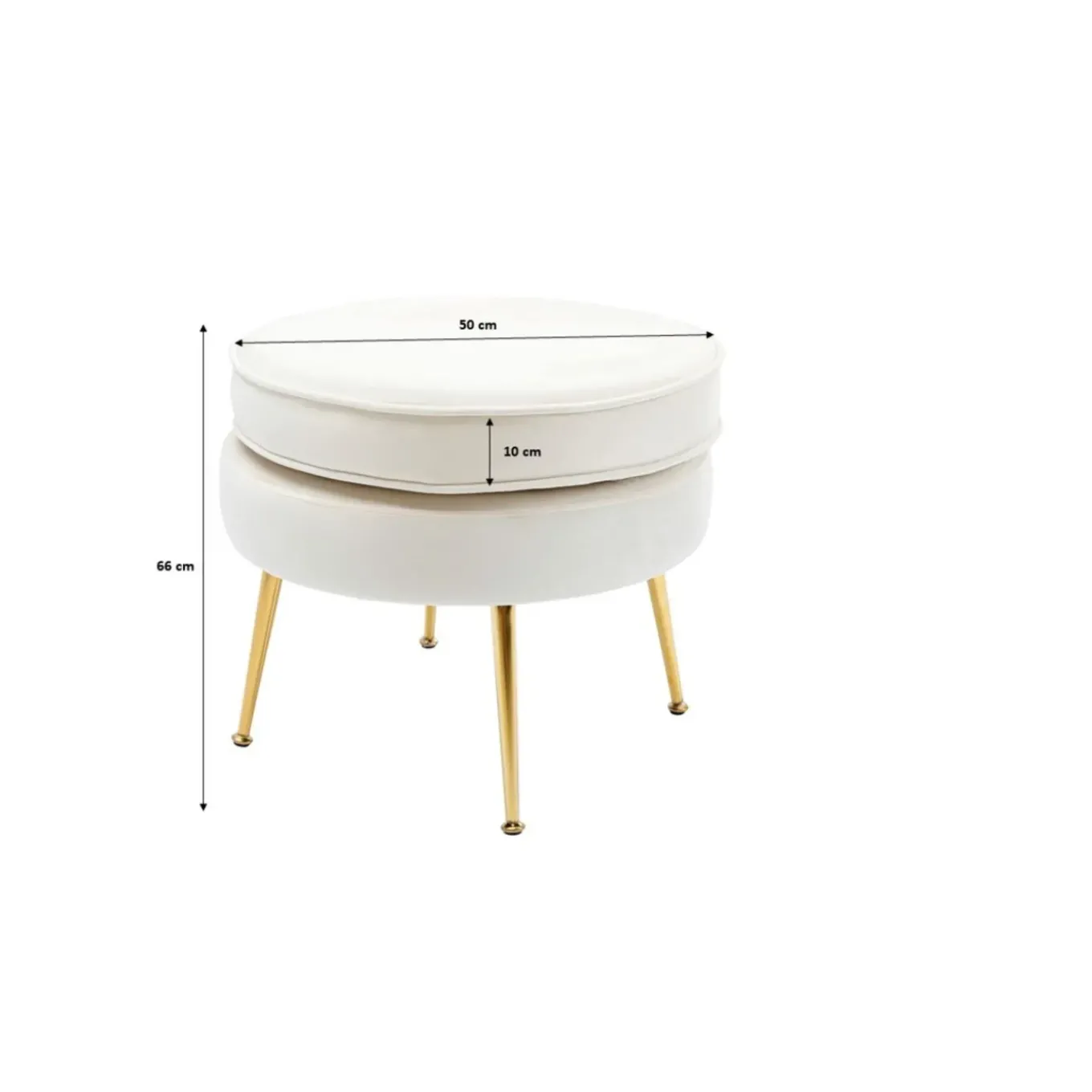 Tabouret Water Lily Beige O50Cm