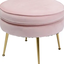 Tabouret Water Lily Dore Rose O50Cm