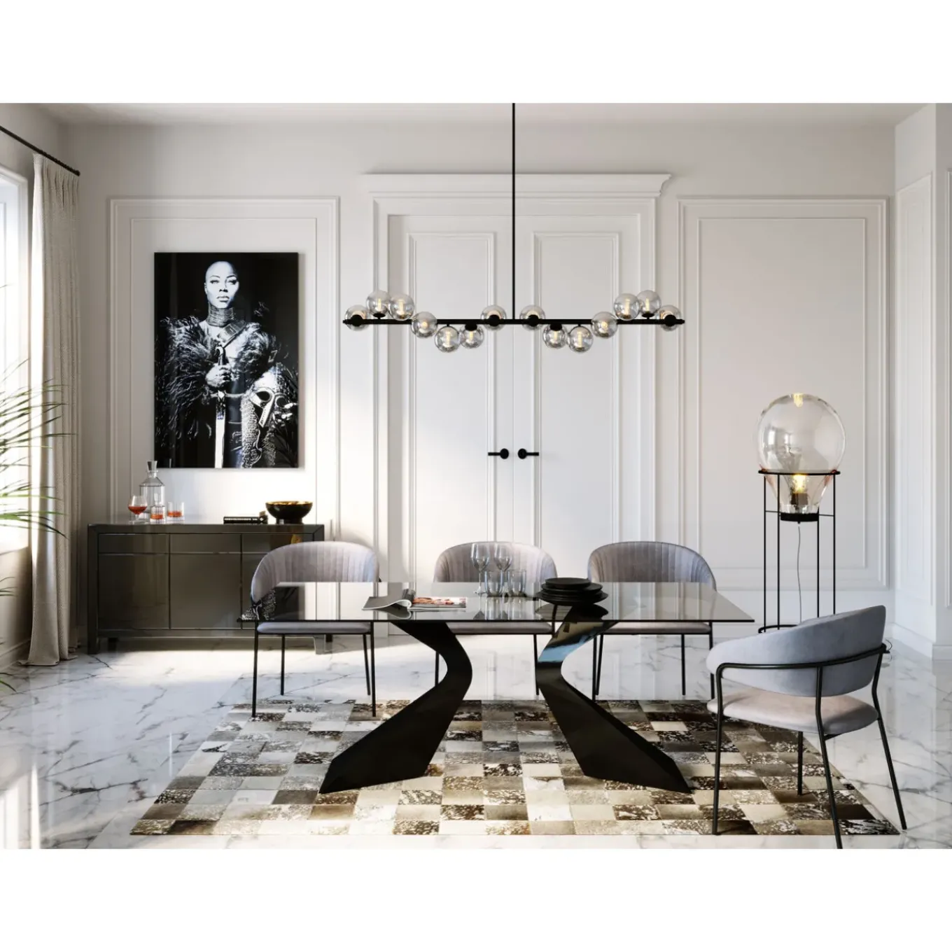 Tapis Cosmo Fur Gris 200X300Cm