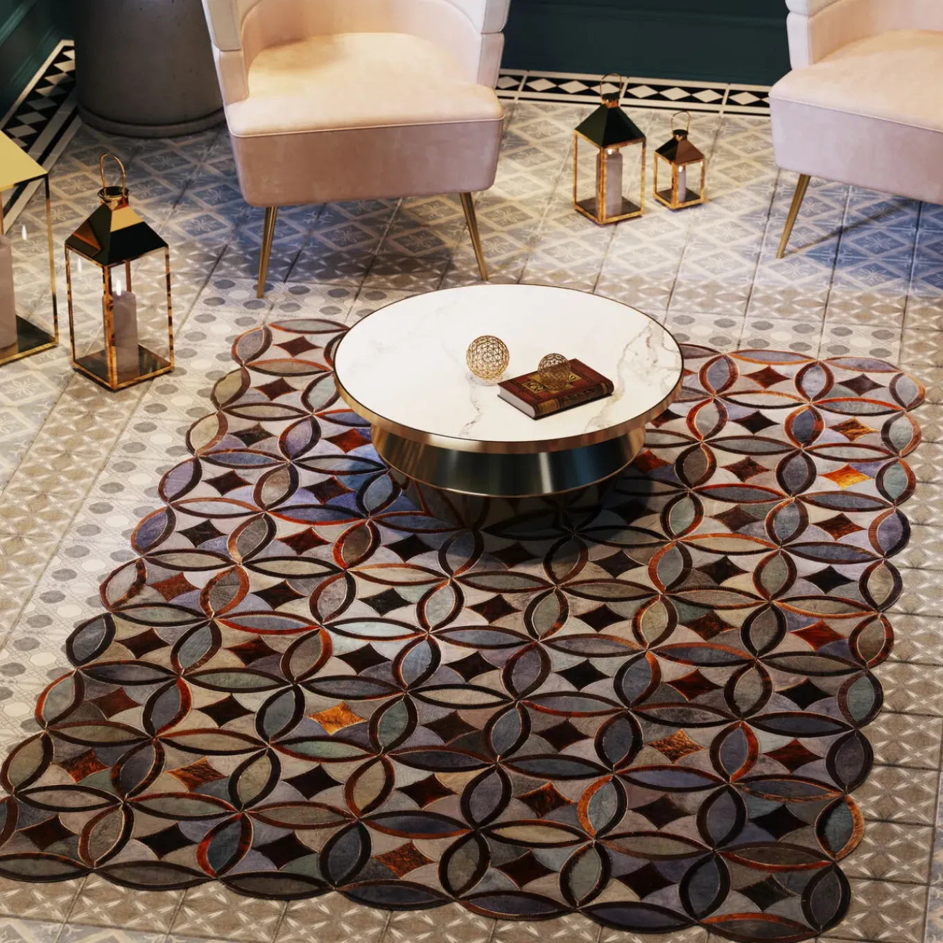 Tapis En Cuir Izmir 170X240Cm