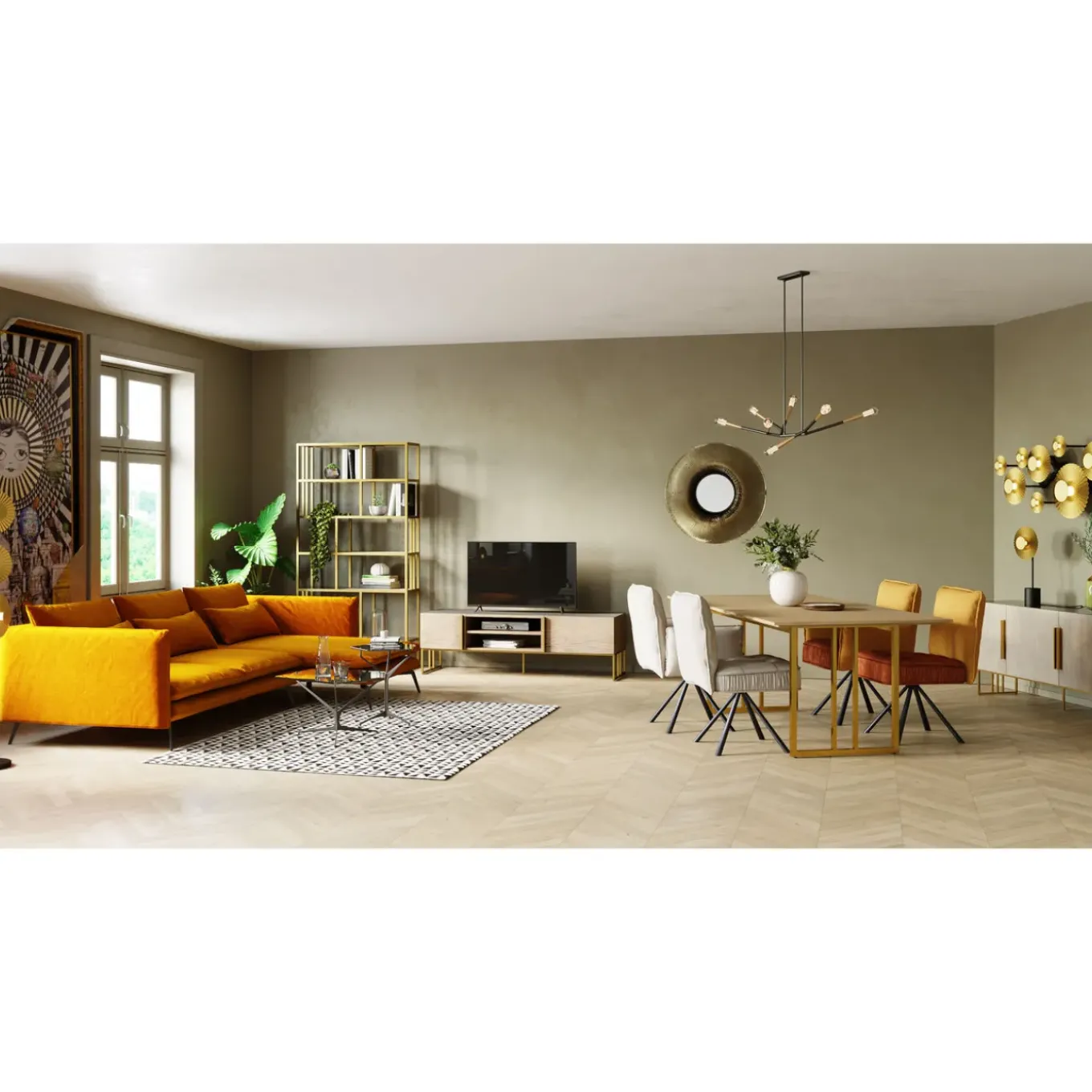 Tapis En Cuir Zigzag 170X240Cm