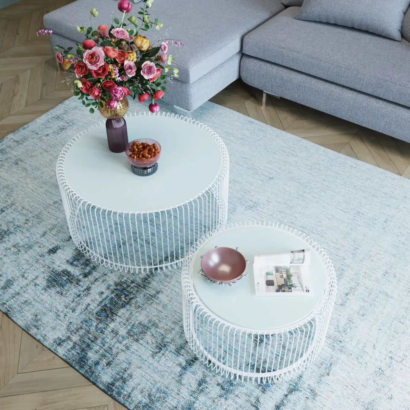 Tapis Glimmer Bleu 170X240Cm