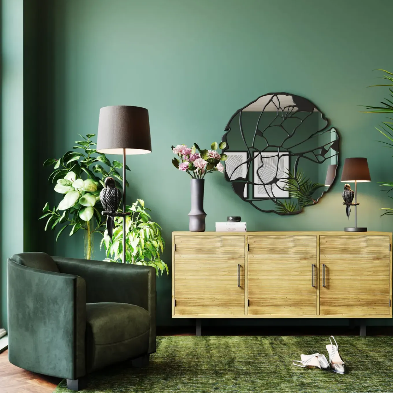 Tapis Glimmer Vert 170X240Cm