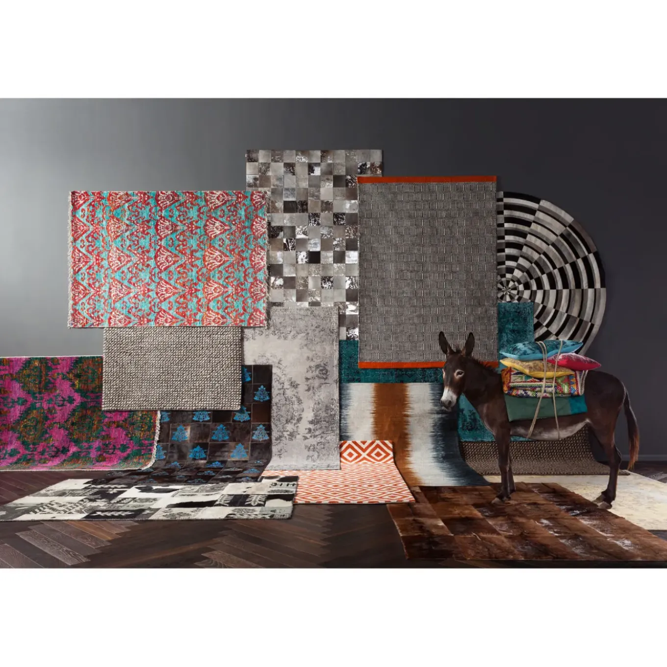 Tapis Kelim Pop Gris 170X240Cm