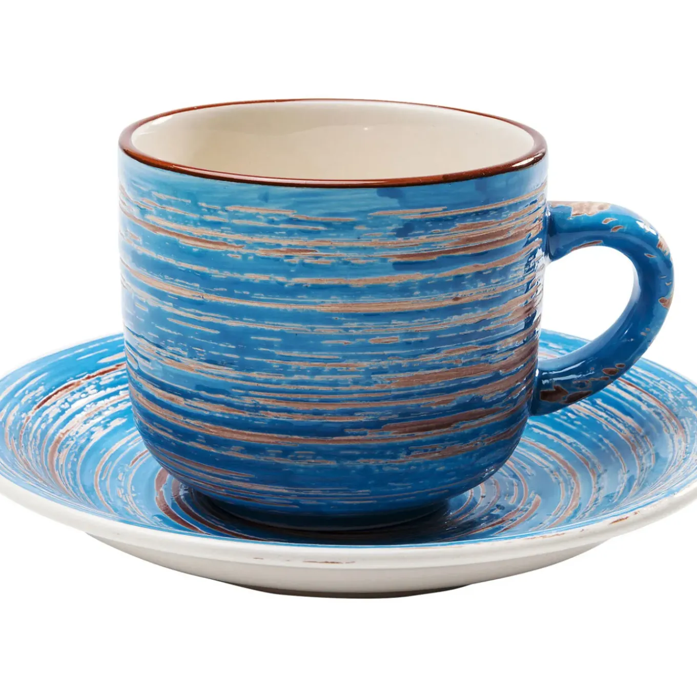 Tasses A Cafe Swirl Bleu (2-Parts)
