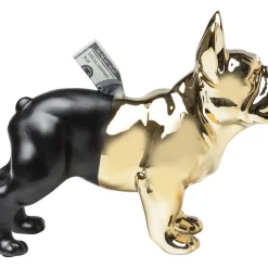 Tirelire Bulldog Dore-Noir
