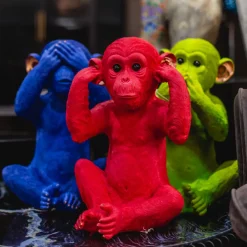 Tirelire Monkey Iwazaru Citron Vert