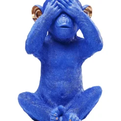 Tirelire Monkey Mizaru Bleu