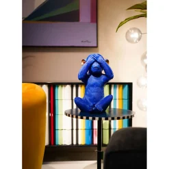 Tirelire Monkey Mizaru Bleu